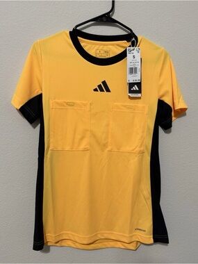 Adidas Soccer Referee 24 Jersey Yellow Spark - Women’s Size Small IN8156